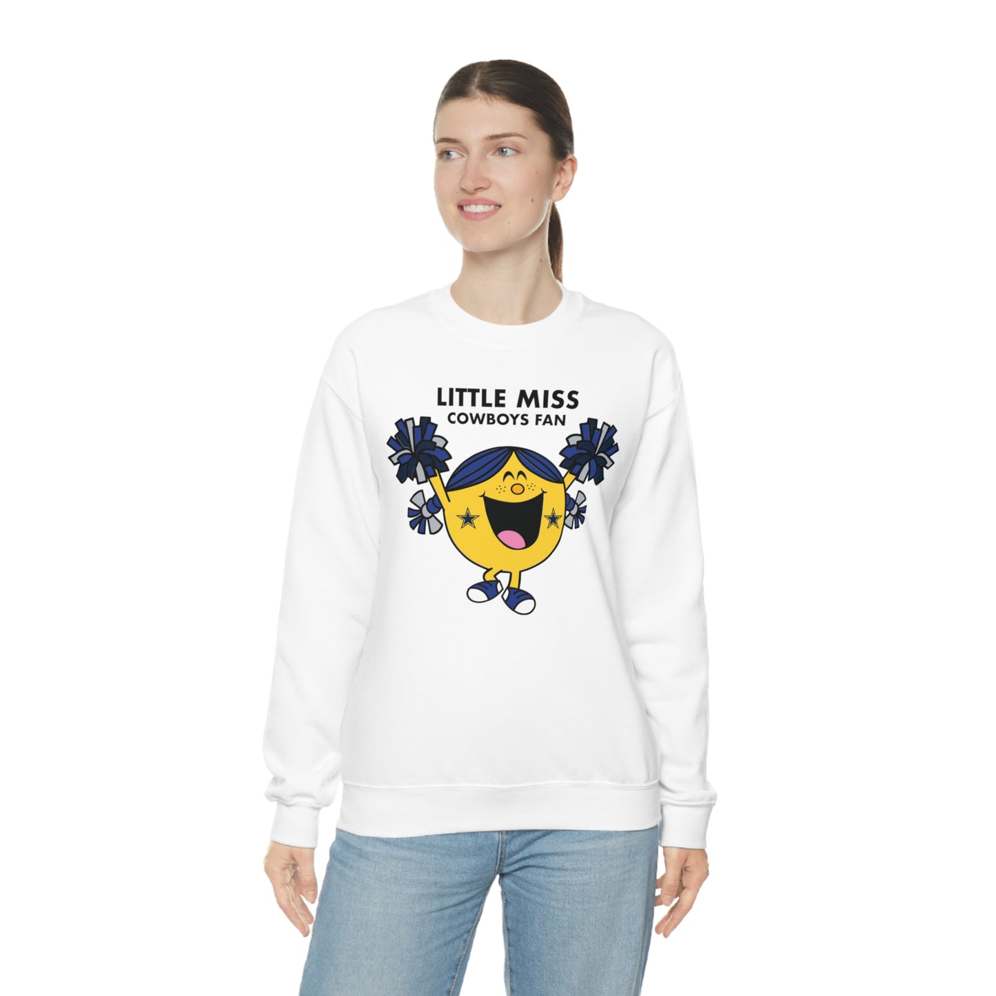 Little Miss Dallas Cowboys Unisex Heavy Blend Crewneck Sweatshirt