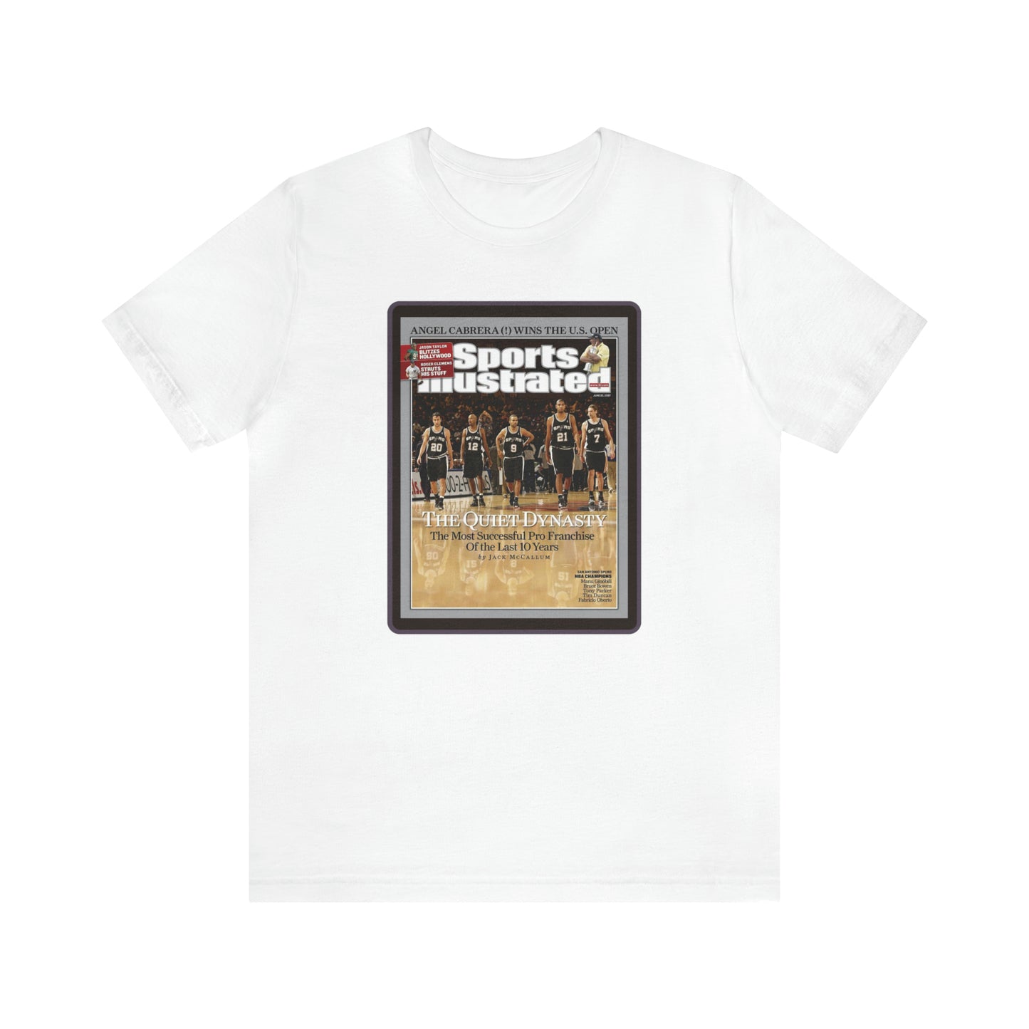 90s Throwback Spurs Basketball Sports Illustrated Unisex Jersey Short Sleeve Tee