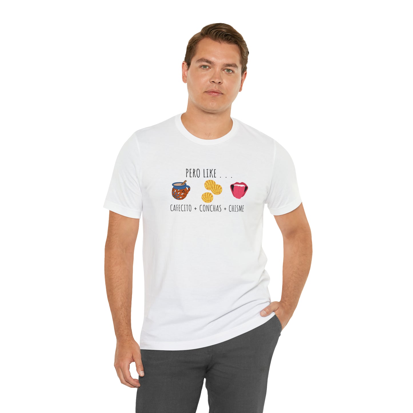 Cafecito, Conchas, & Chisme | Unisex Jersey Short Sleeve Tee