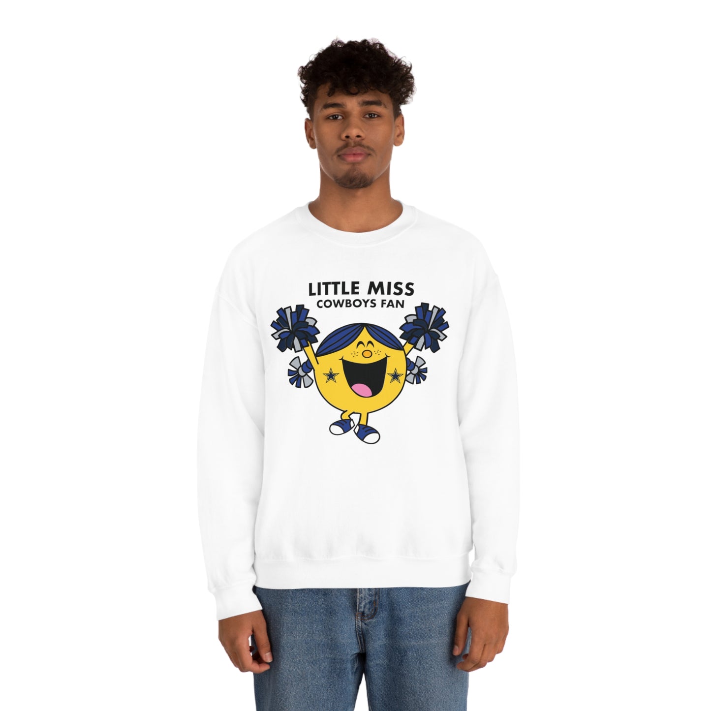 Little Miss Dallas Cowboys Unisex Heavy Blend Crewneck Sweatshirt