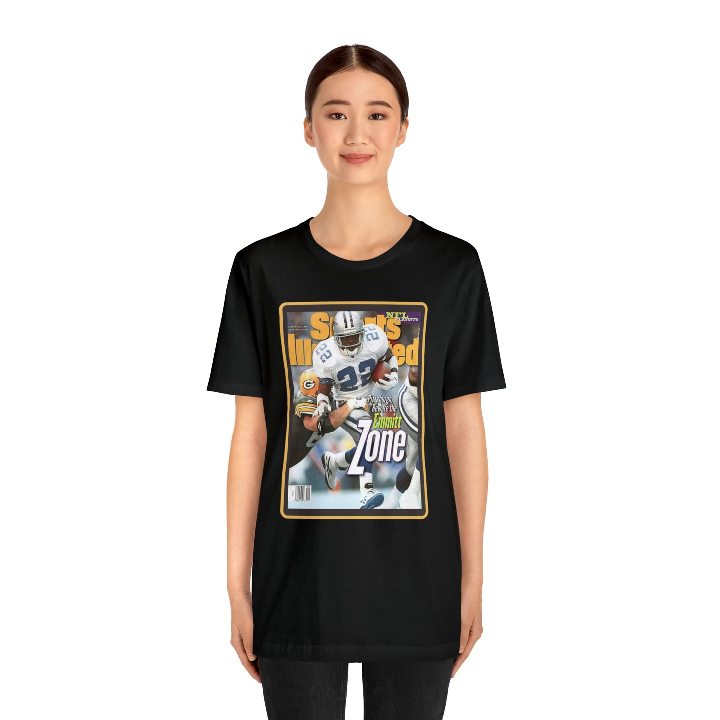 90s Throwback Dallas Cowboys Emmitt Smith Sports Illustrated Magazine Unisex Jersey Short Sleeve Tee
