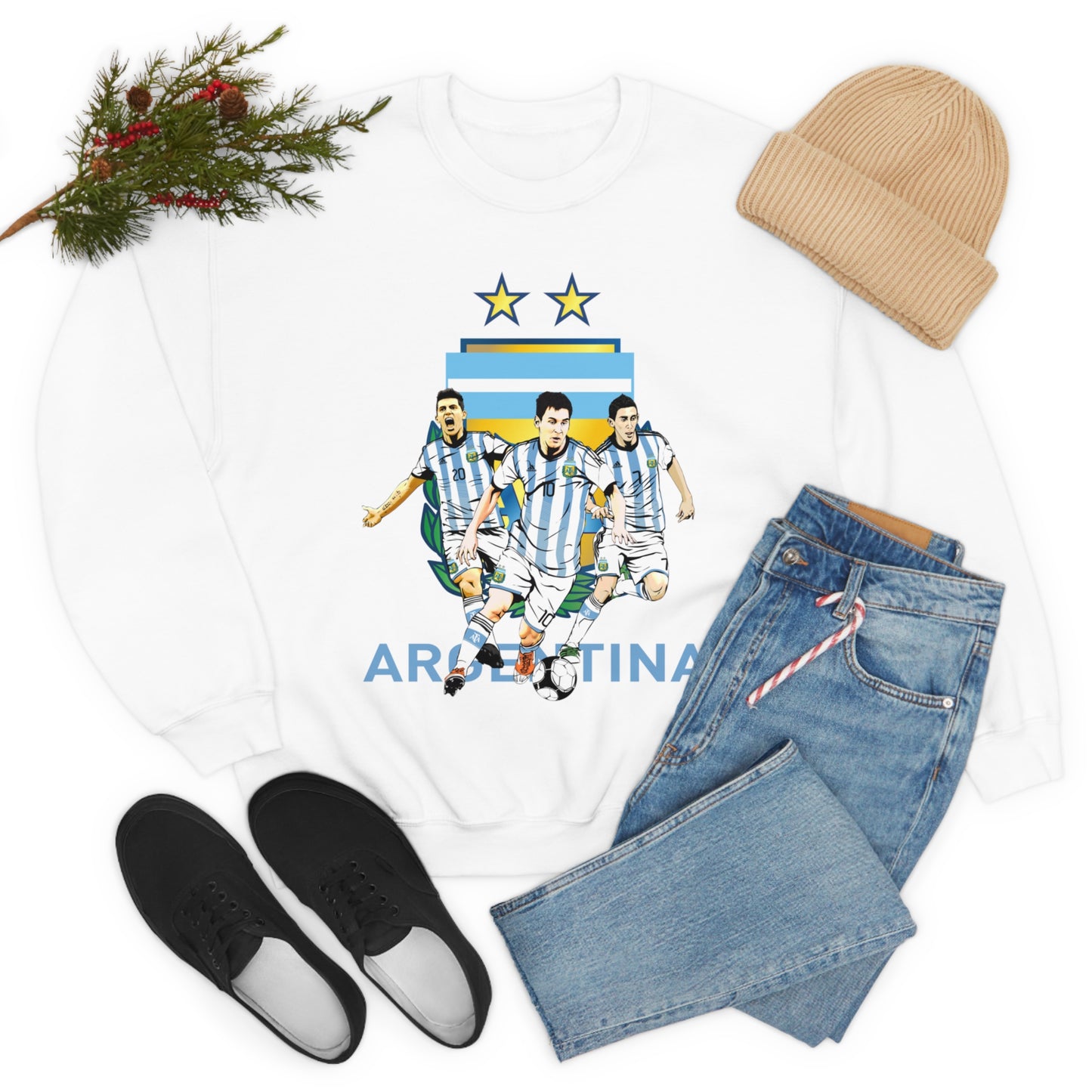 Argentina Soccer Unisex Heavy Blend Crewneck Sweatshirt