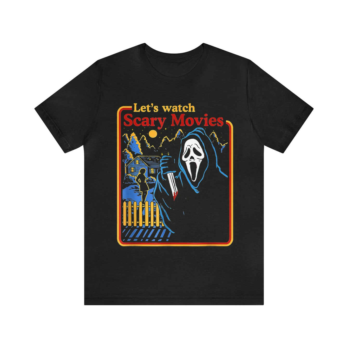 Scream Let's Watch Scary Movies | Unisex Jersey Short Sleeve Tee