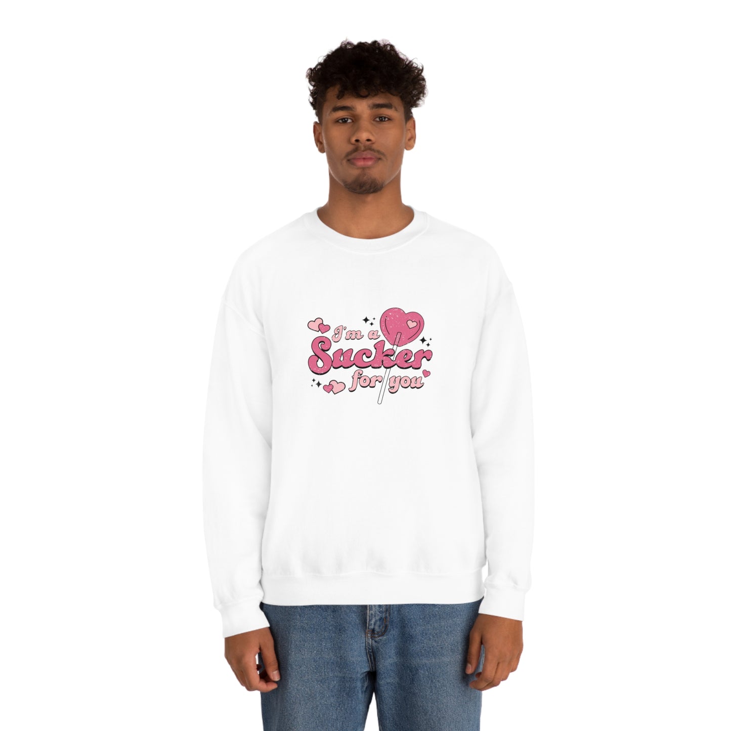 Sucker For You Valentines Day Unisex Heavy Blend Crewneck Sweatshirt