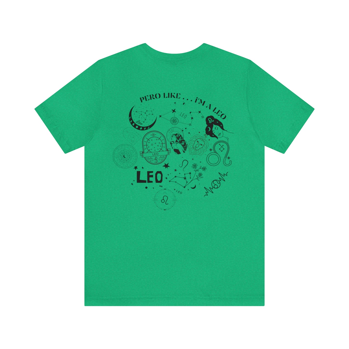 Zodiac Leo - Astrology Unisex Jersey Short Sleeve Tee Front/Back Print