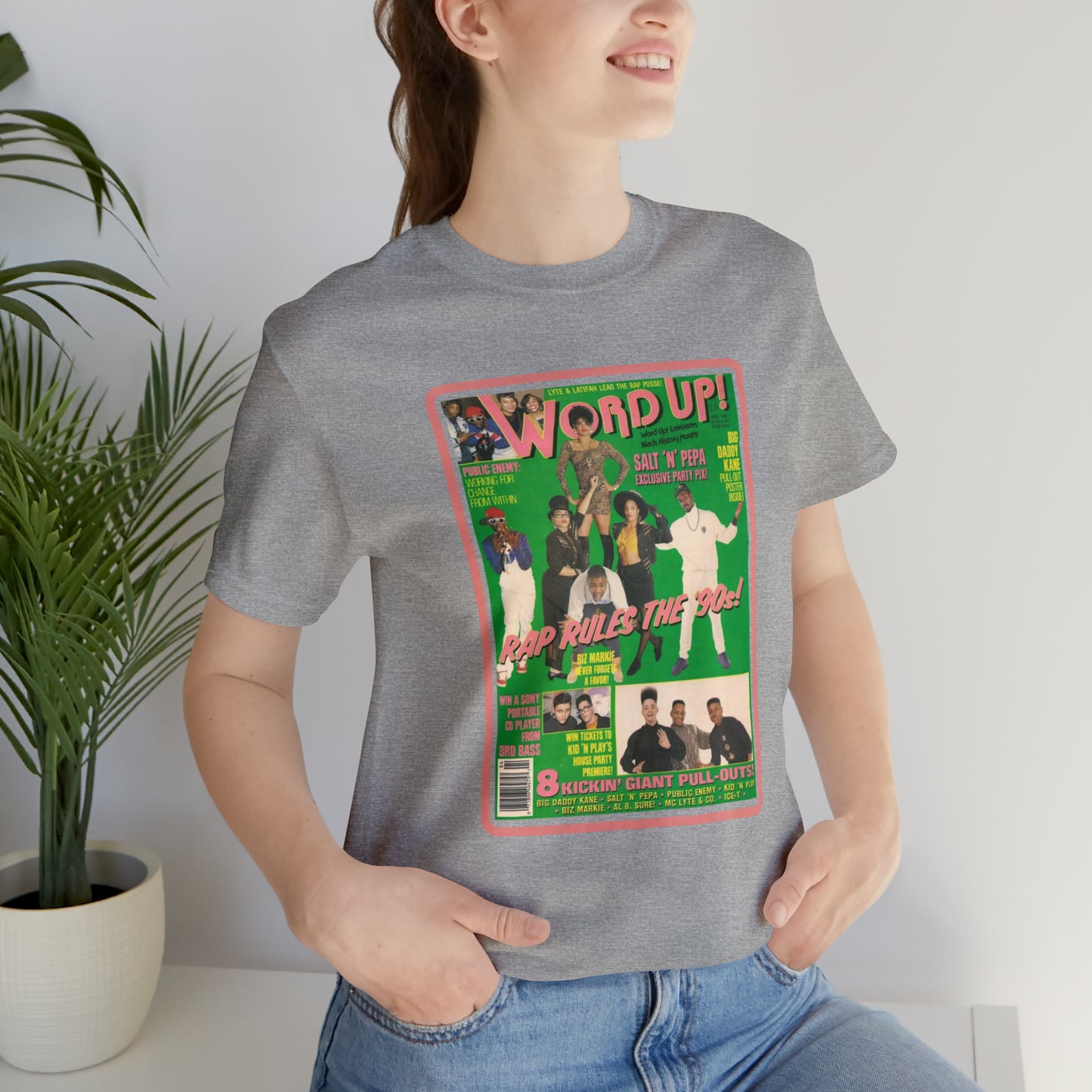 90s Throwback Word Up Magazine Unisex Jersey Short Sleeve Tee