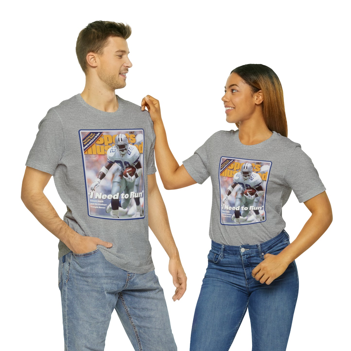 90s Throwback Dallas Cowboys Emmitt Smith v2 Sports Illustrated Magazine Unisex Jersey Short Sleeve Tee