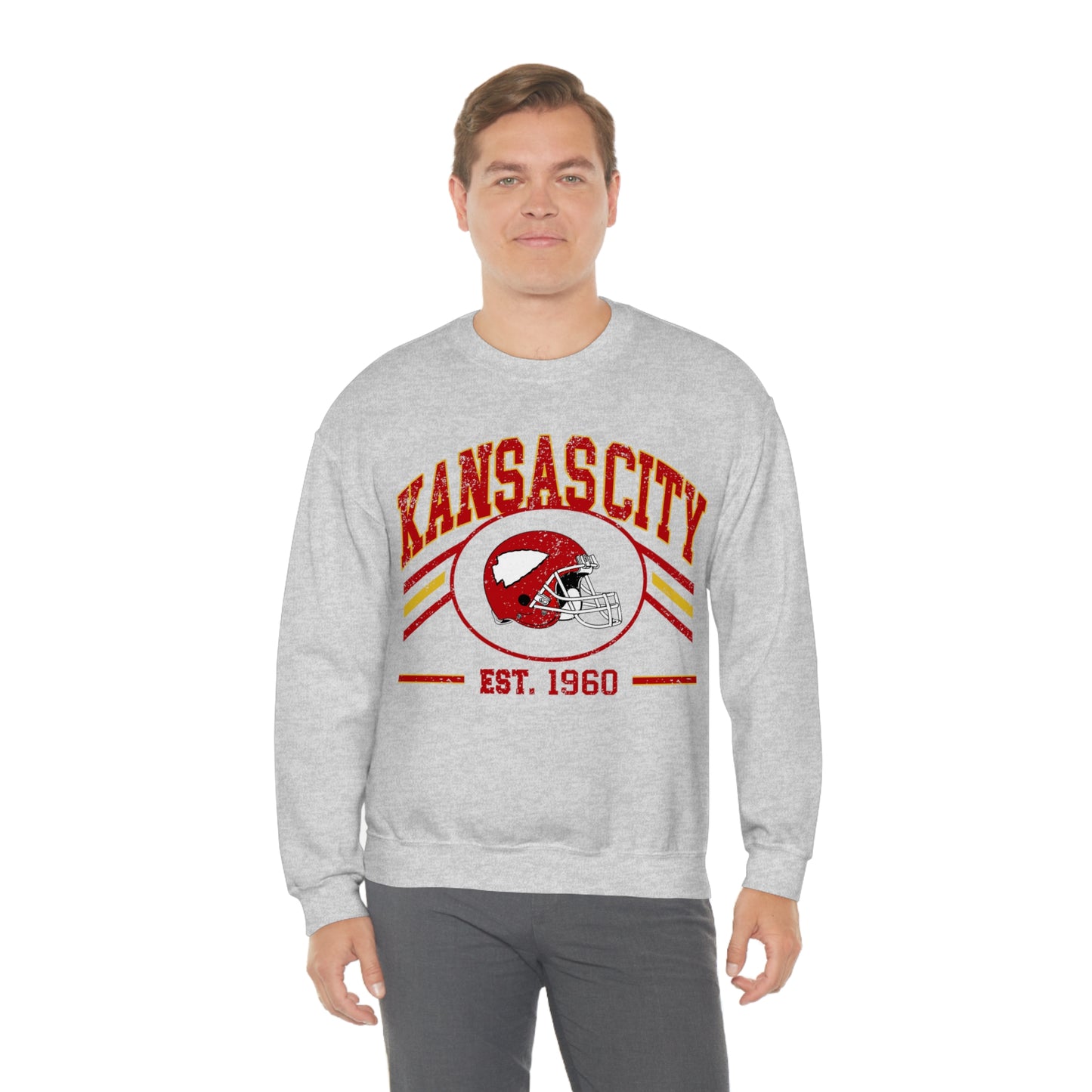 Kansas City Football Unisex Heavy Blend Crewneck Sweatshirt