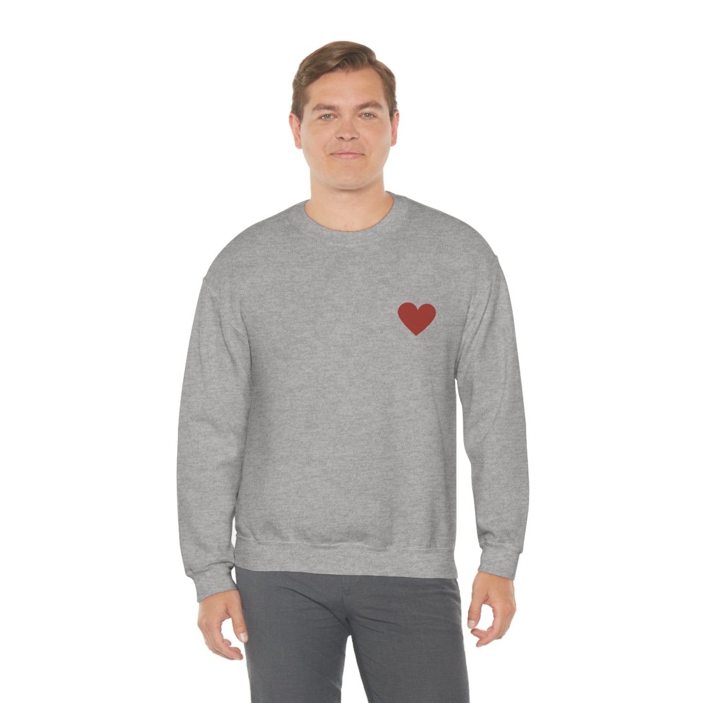 Heart Self Love Club Valentines Day Unisex Heavy Blend Crewneck Sweatshirt Front/Back Print