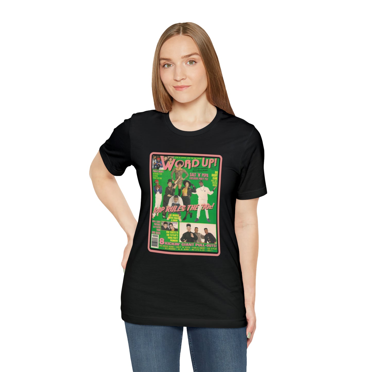 90s Throwback Word Up Magazine Unisex Jersey Short Sleeve Tee