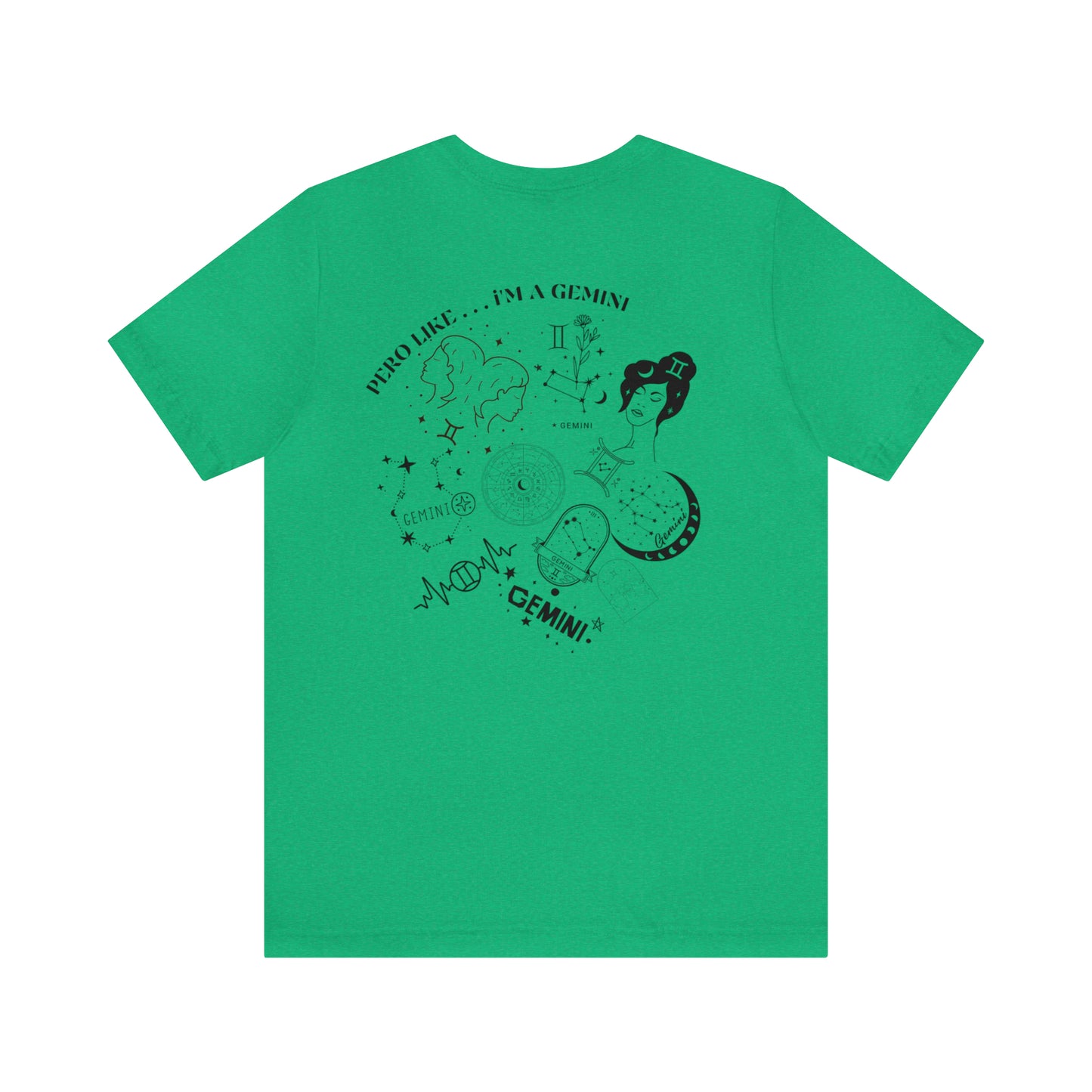 Zodiac Gemini - Astrology Unisex Jersey Short Sleeve Tee Front/Back Print
