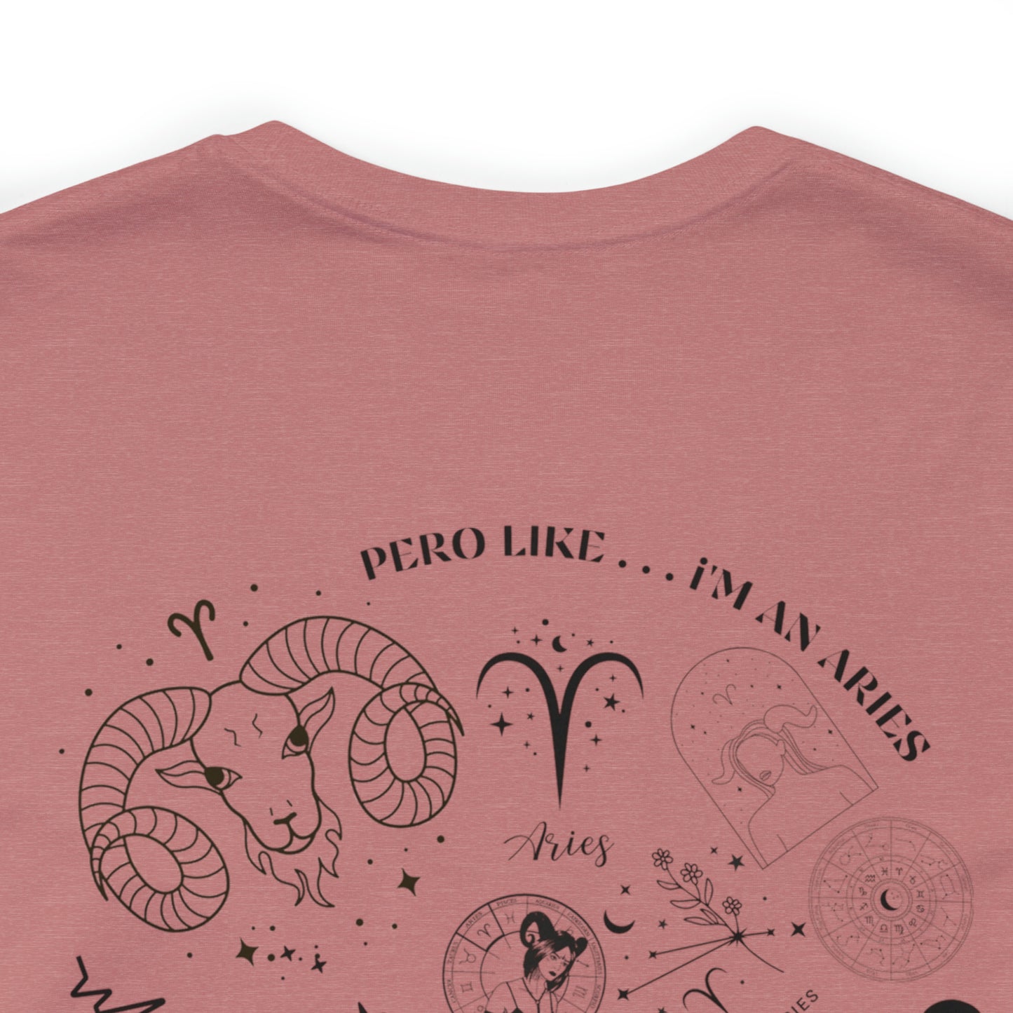 Zodiac Aries - Astrology Unisex Jersey Short Sleeve Tee Front/Back Print
