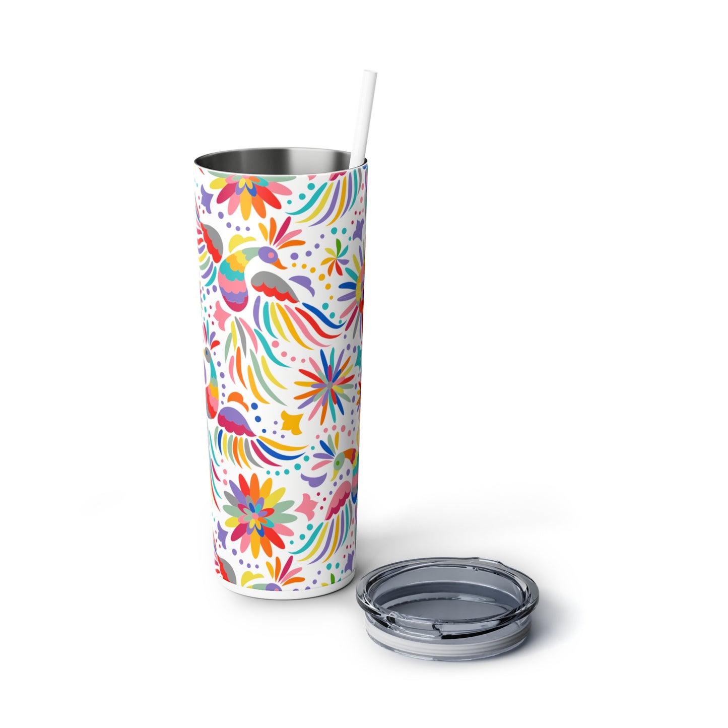 Fiesta Steel Tumbler with Straw, 20oz
