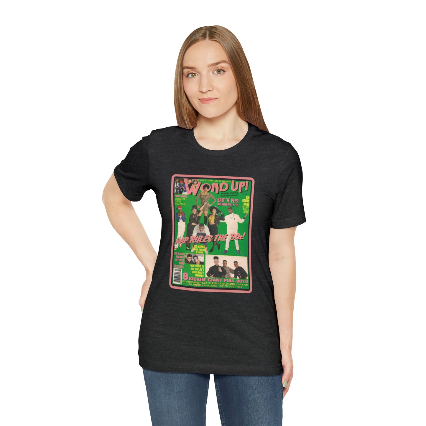 90s Throwback Word Up Magazine Unisex Jersey Short Sleeve Tee
