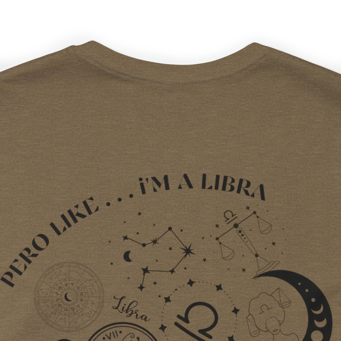 Zodiac Libra - Astrology Unisex Jersey Short Sleeve Tee Front/Back Print