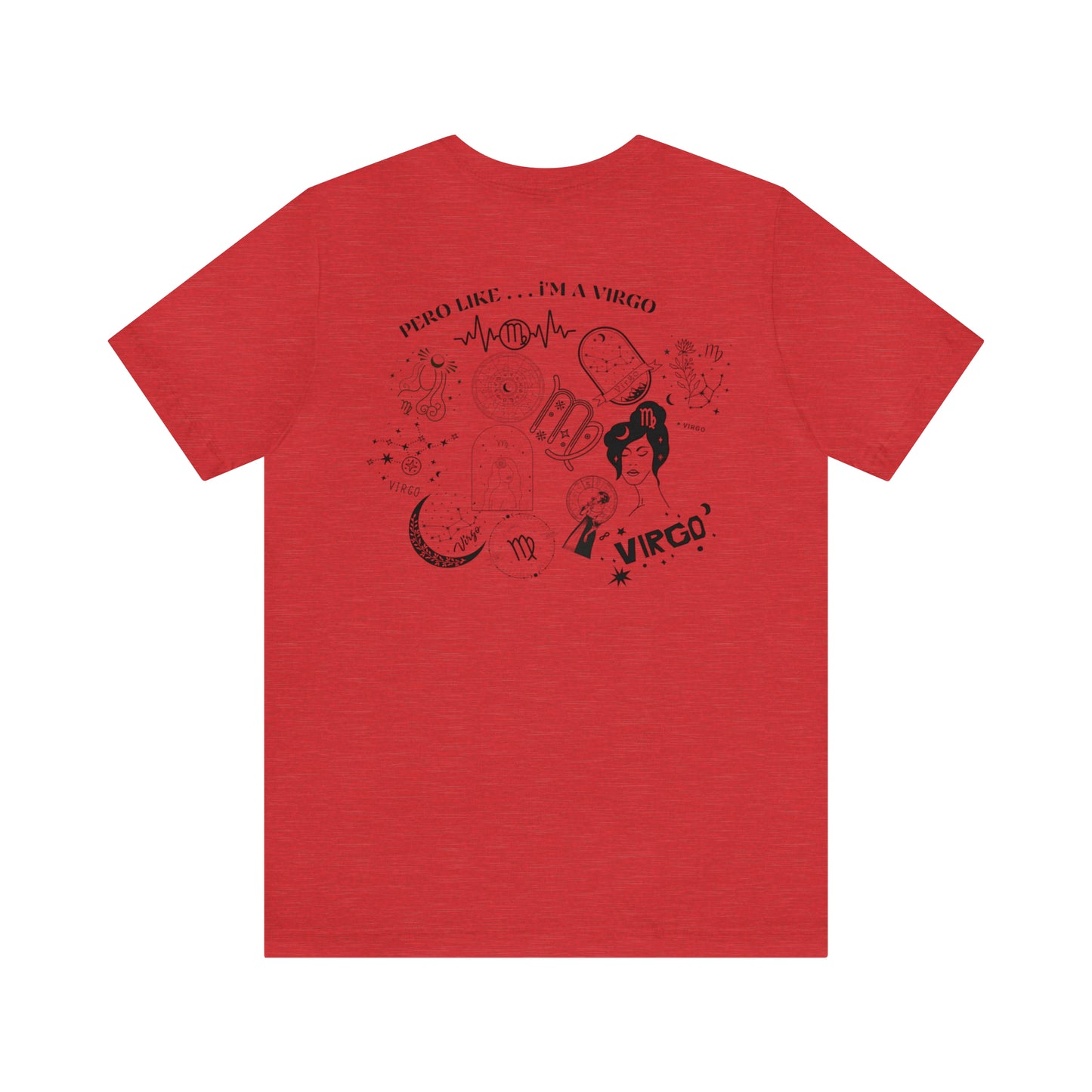 Zodiac Virgo - Astrology Unisex Jersey Short Sleeve Tee Front/Back Print
