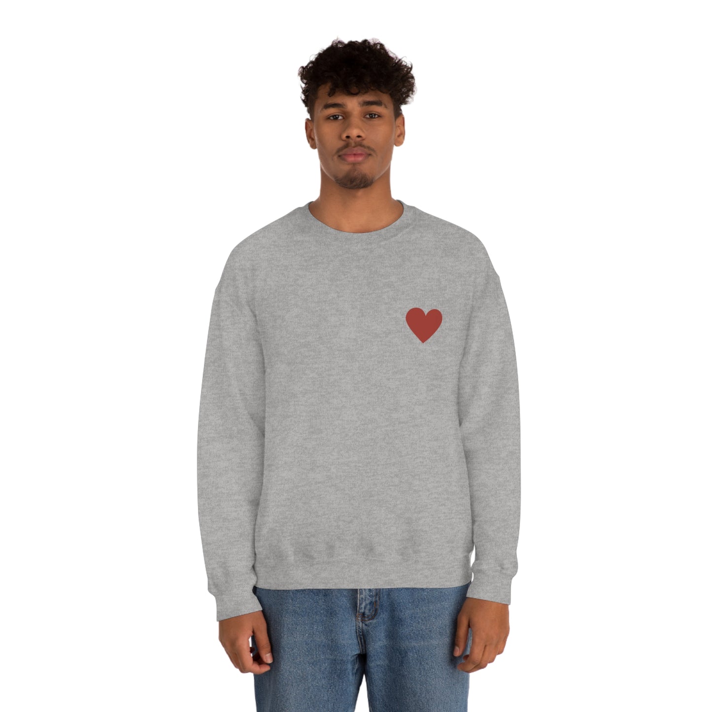 Heart Self Love Club Valentines Day Unisex Heavy Blend Crewneck Sweatshirt Front/Back Print