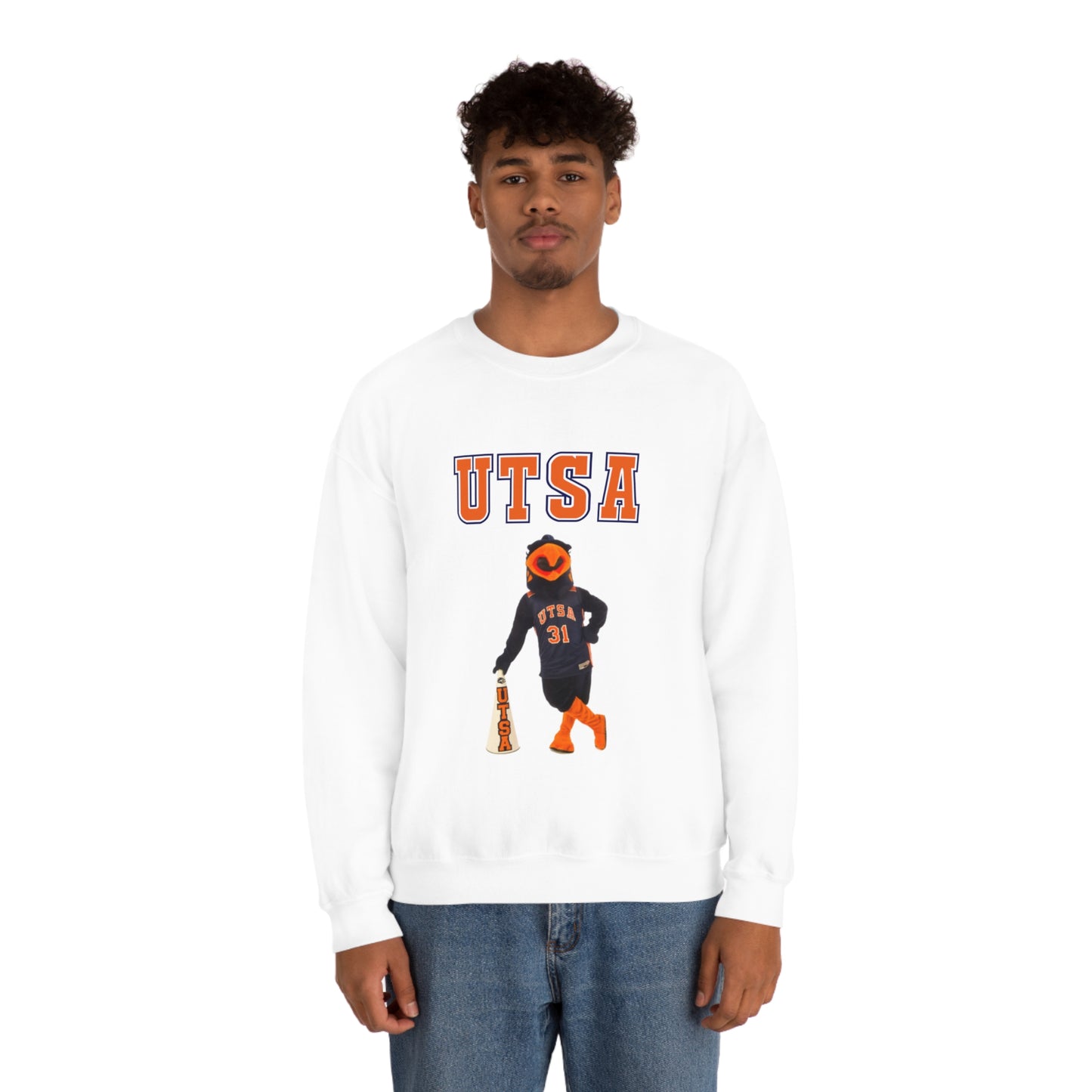 UTSA Mascot Roadrunner San Antonio Texas Unisex Heavy Blend Crewneck Sweatshirt