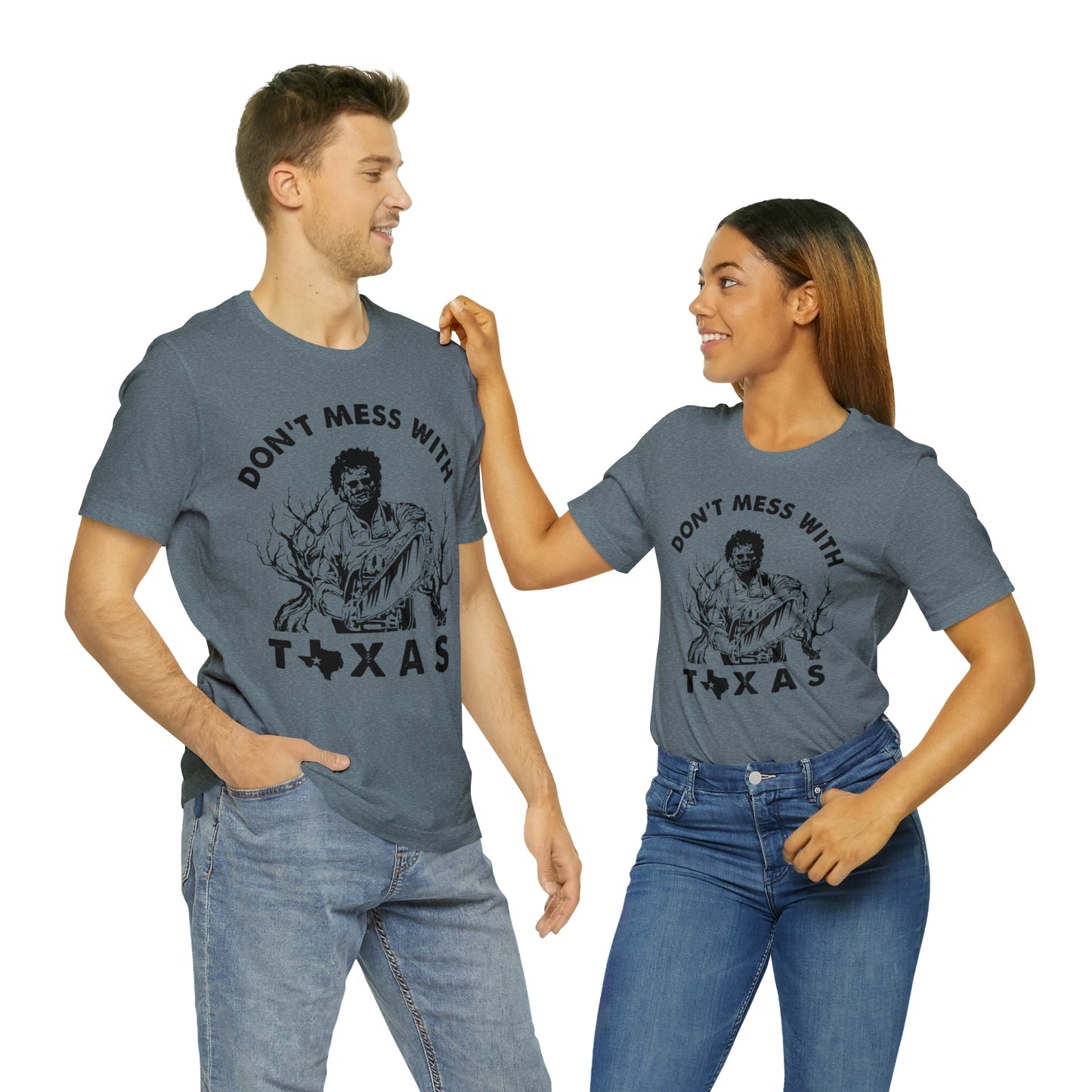 Leatherface Dont Mess With Texas | Unisex Jersey Short Sleeve Tee