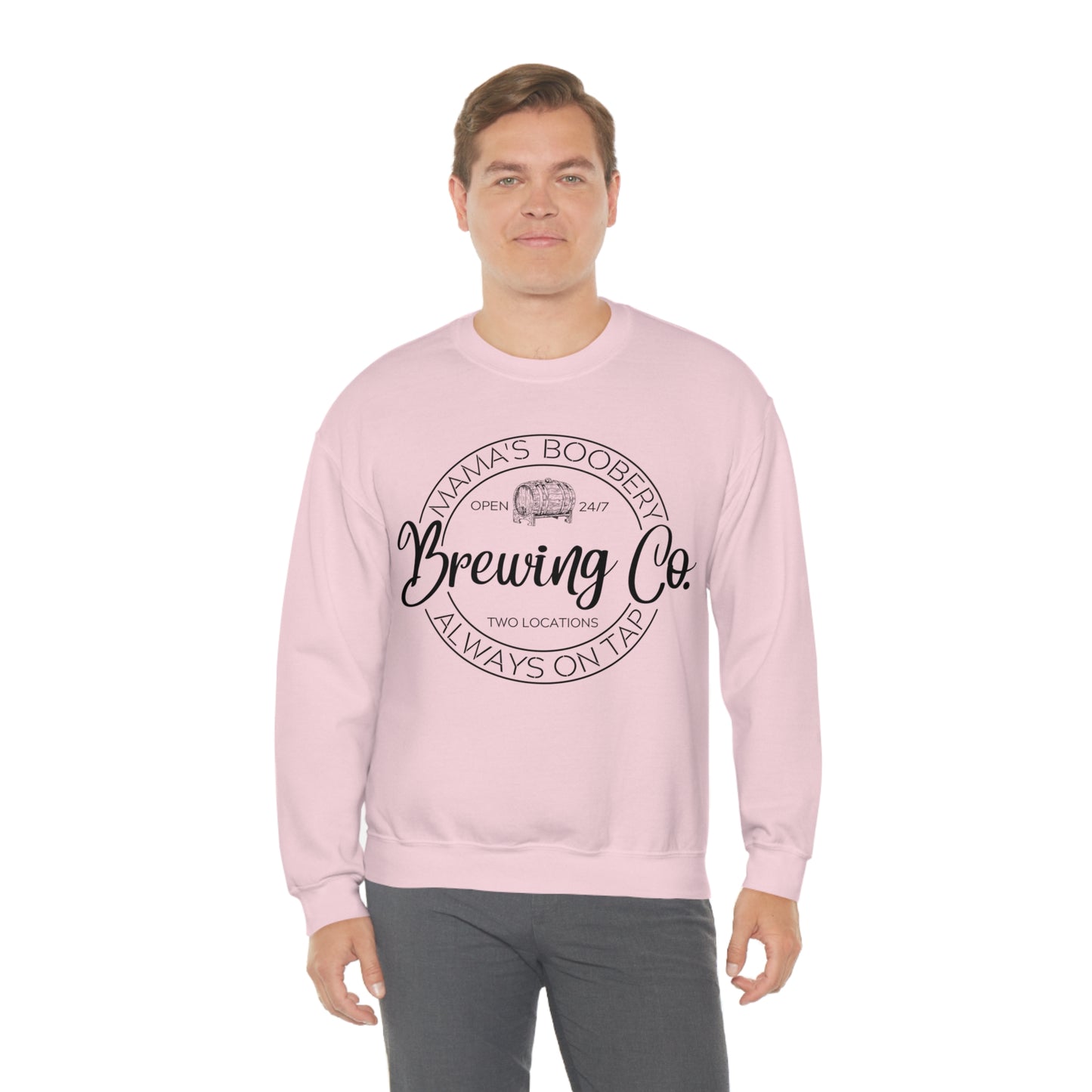 Moms Boobery Brewery Unisex DryBlend® Crewneck Sweatshirt