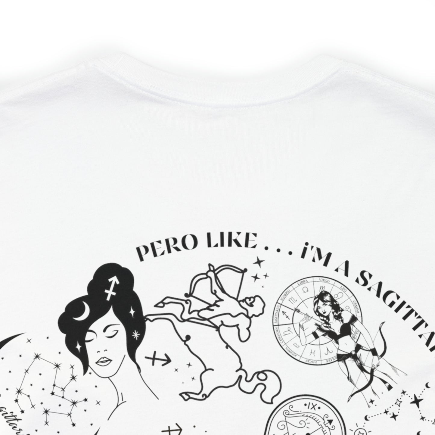 Zodiac Sagittarius - Astrology Unisex Jersey Short Sleeve Tee Front/Back Print