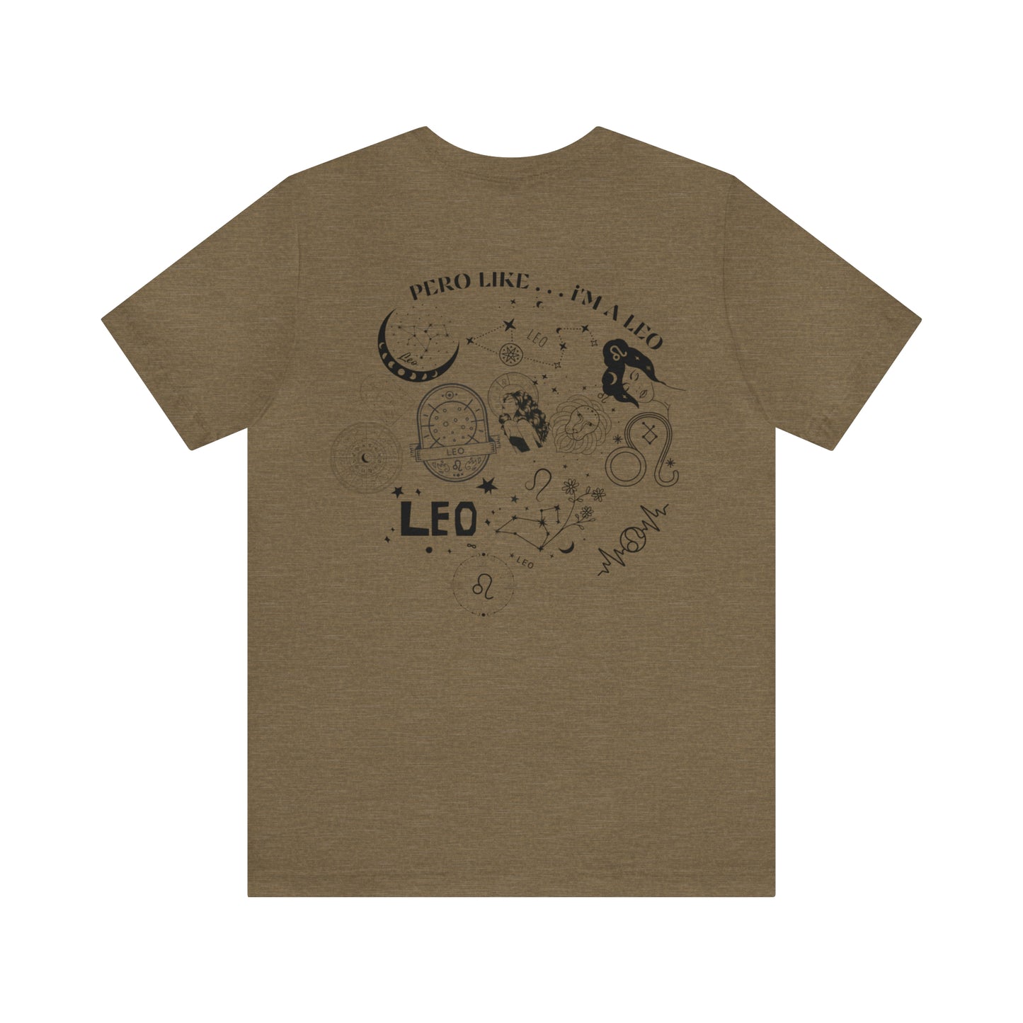 Zodiac Leo - Astrology Unisex Jersey Short Sleeve Tee Front/Back Print