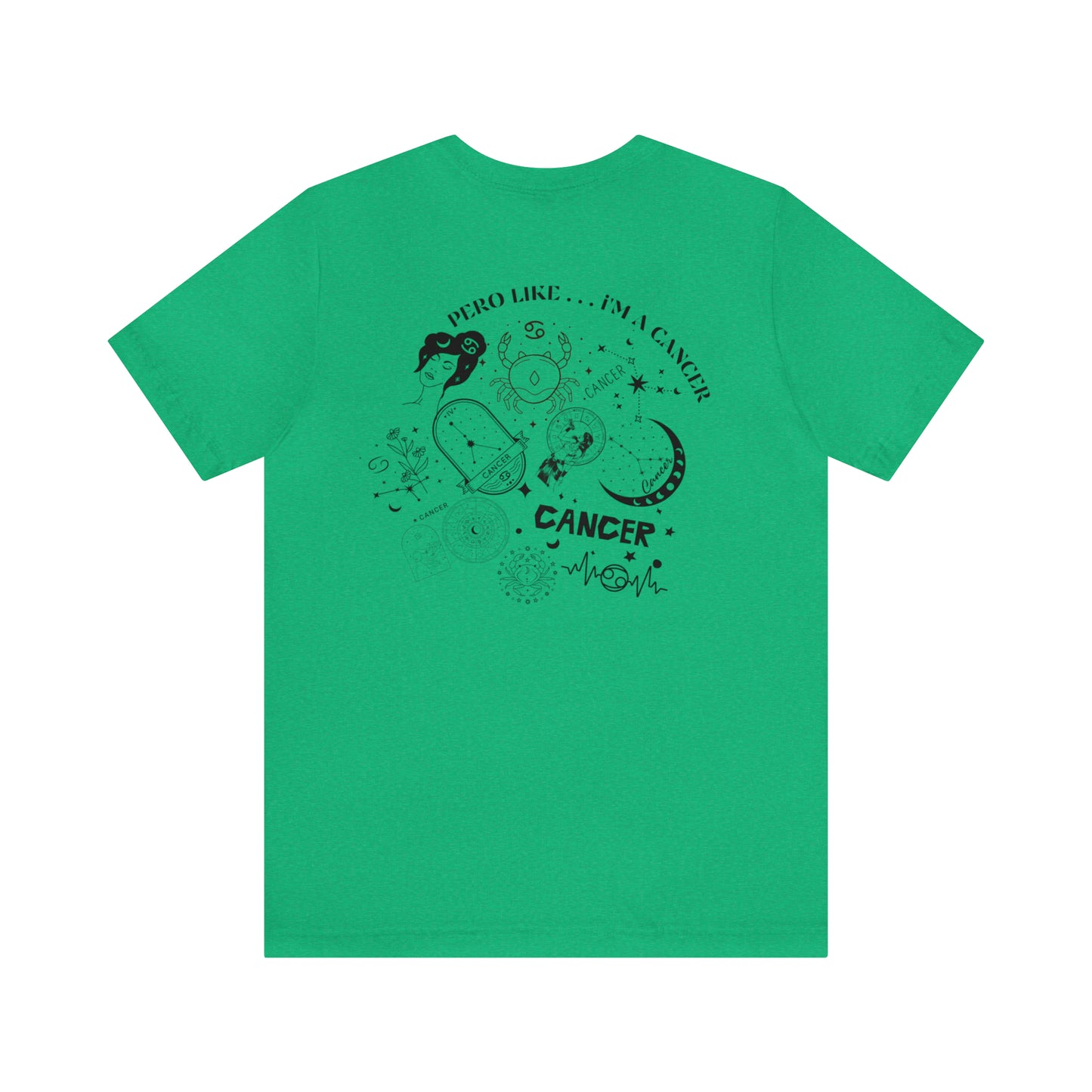 Zodiac Cancer - Astrology Unisex Jersey Short Sleeve Tee Front/Back Print