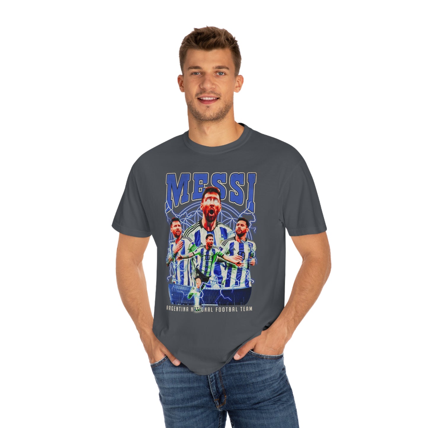 Messi Soccer Unisex Garment-Dyed T-shirt