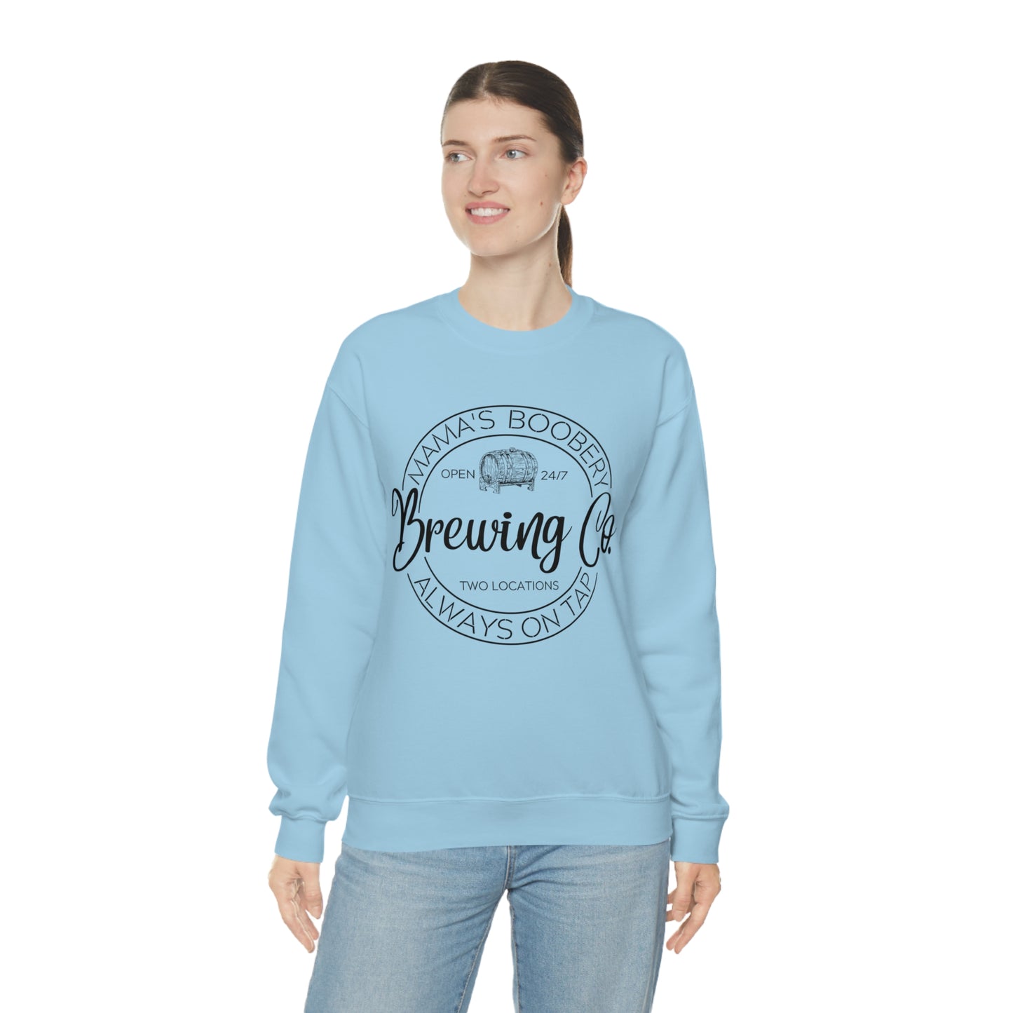 Moms Boobery Brewery Unisex DryBlend® Crewneck Sweatshirt