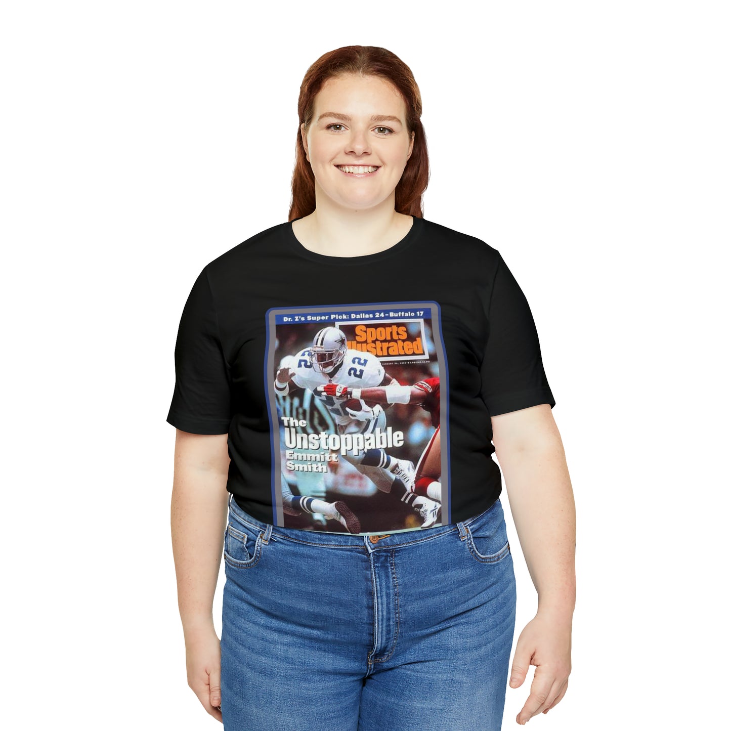90s Throwback Dallas Cowboys Emmitt Smith v3 Sports Illustrated Magazine Unisex Jersey Short Sleeve Tee