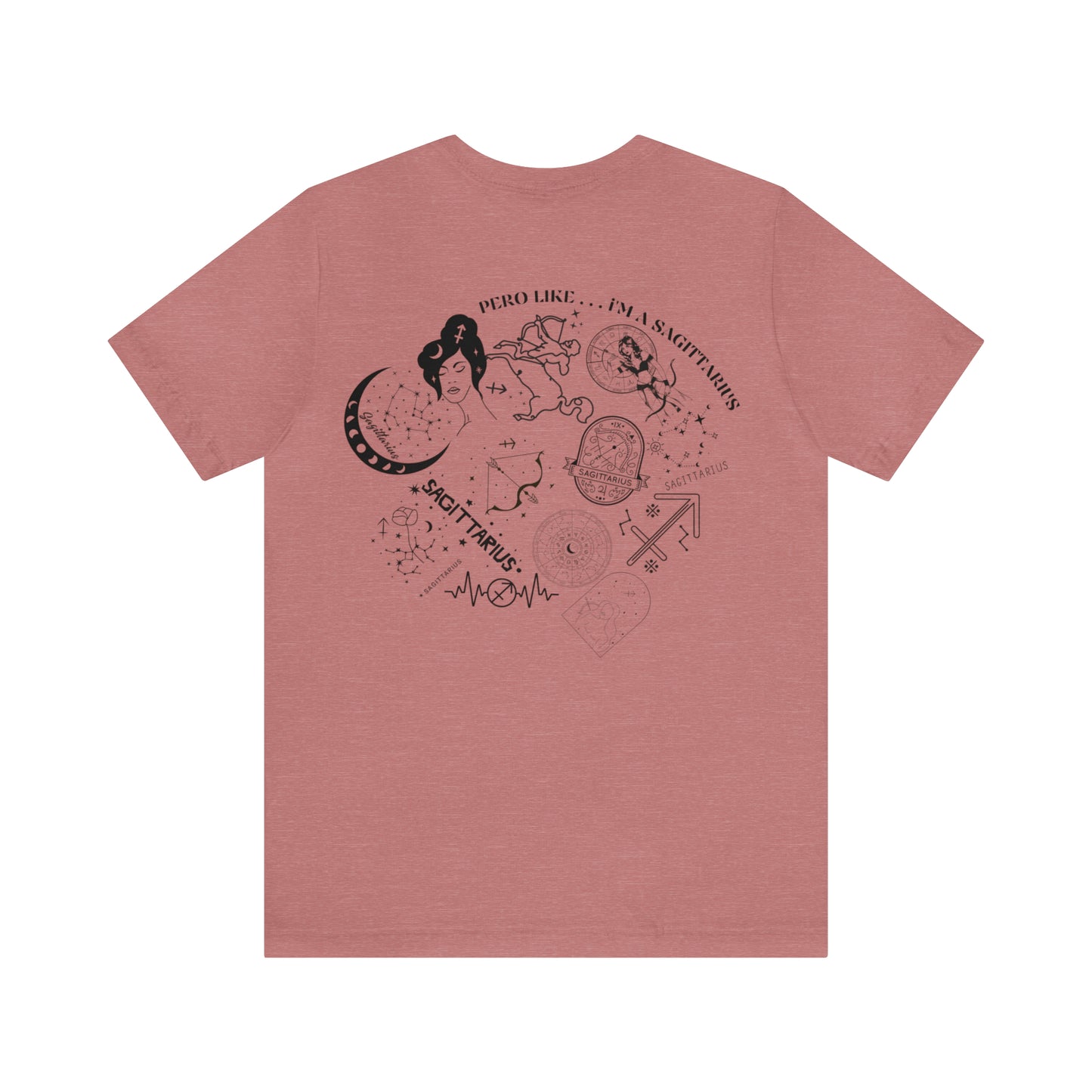 Zodiac Sagittarius - Astrology Unisex Jersey Short Sleeve Tee Front/Back Print