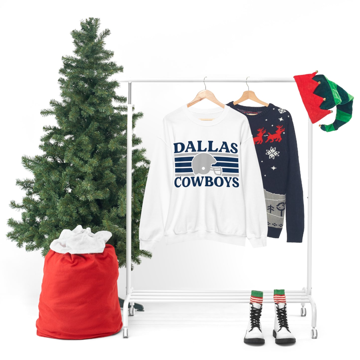Retro Style Dallas Football Unisex Heavy Blend Crewneck Sweatshirt