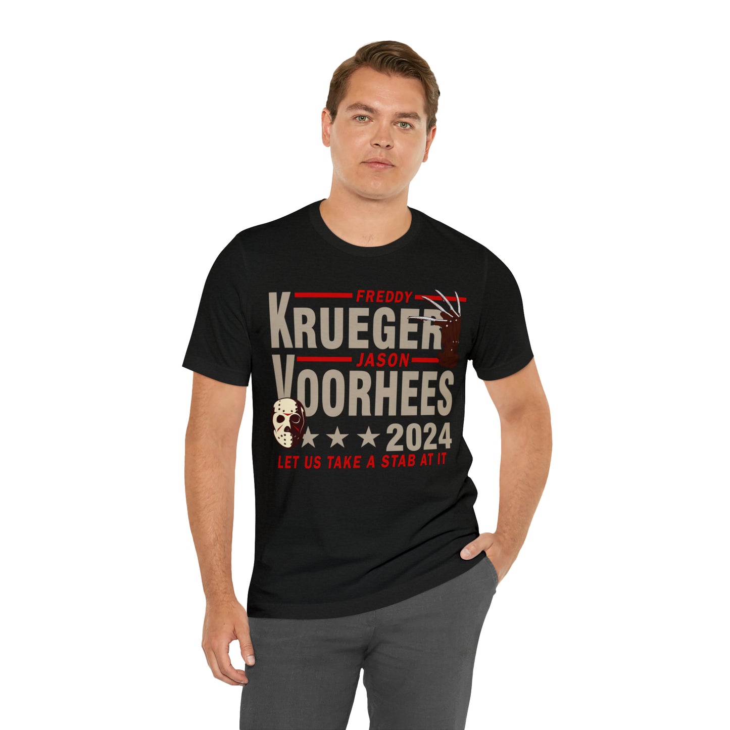 Freddy Krueger Jason Voorhees 2024 | Unisex Jersey Short Sleeve Tee