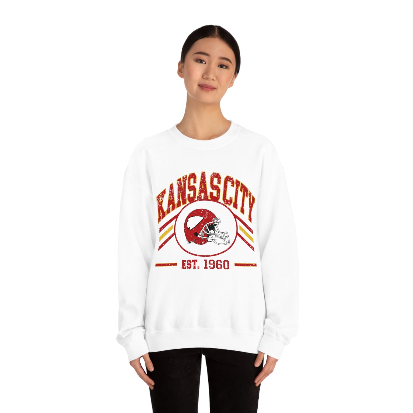 Kansas City Football Unisex Heavy Blend Crewneck Sweatshirt