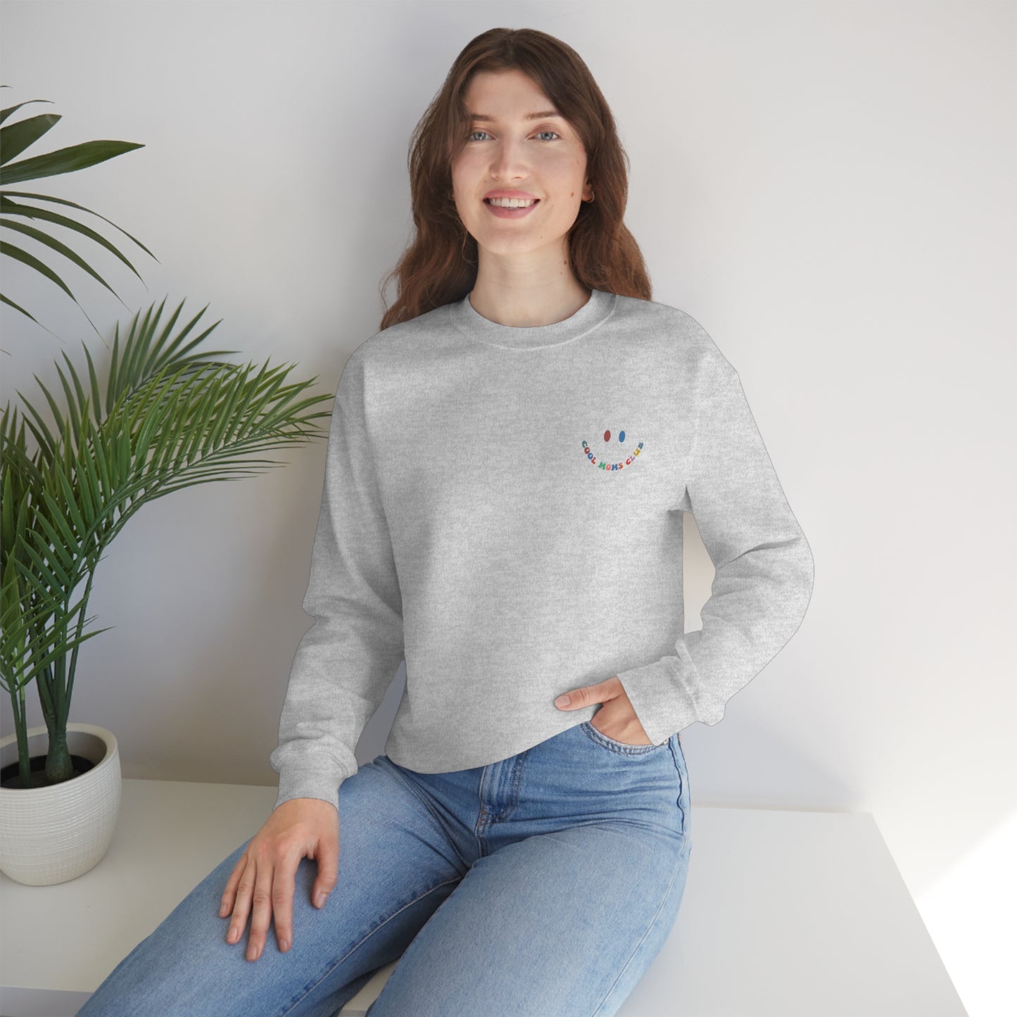 Cool Moms Club Unisex DryBlend® Crewneck Sweatshirt Front/Back Print