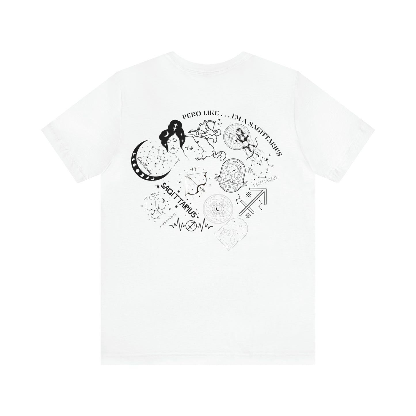 Zodiac Sagittarius - Astrology Unisex Jersey Short Sleeve Tee Front/Back Print