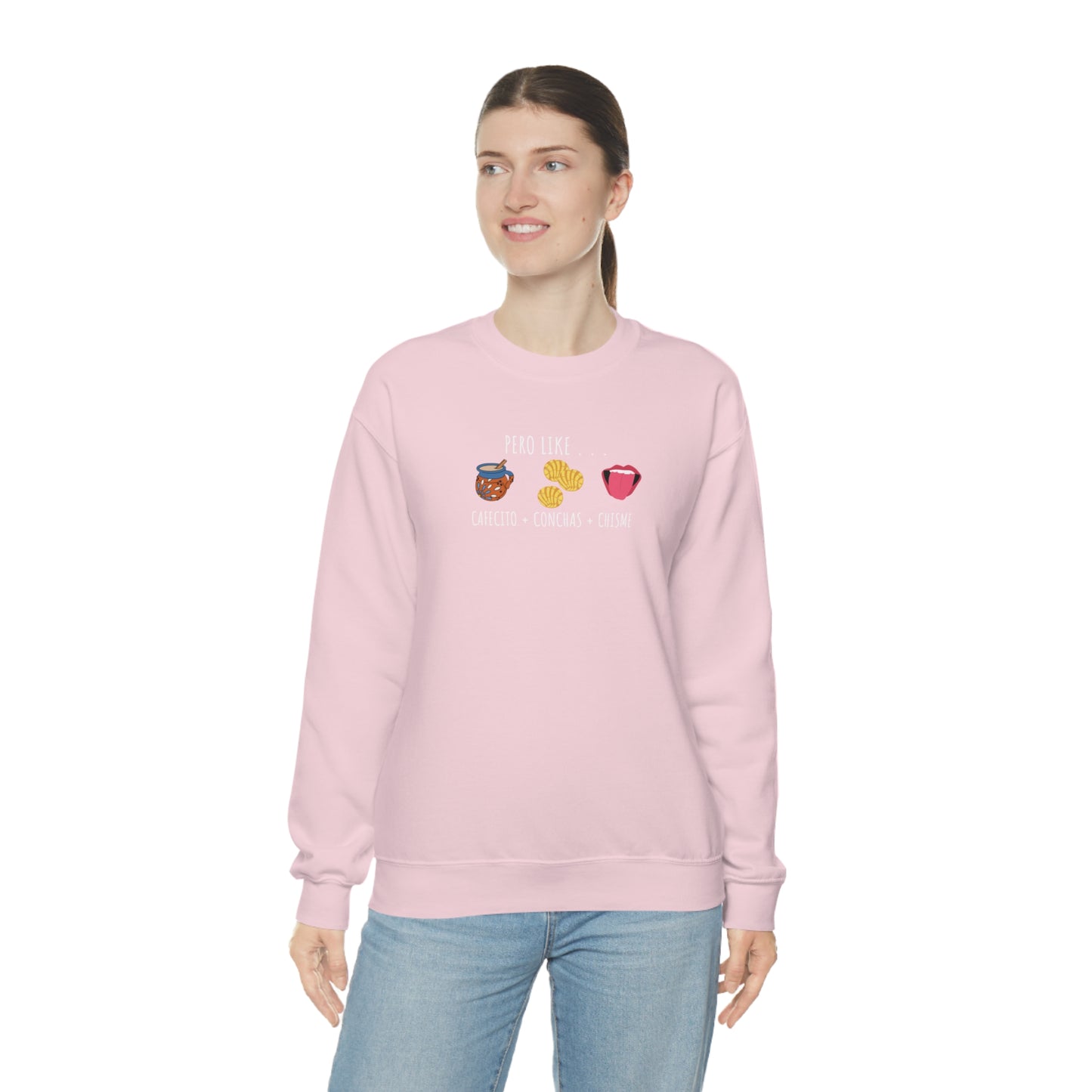 Cafecito Conchas Chisme Unisex Heavy Blend Crewneck Sweatshirt