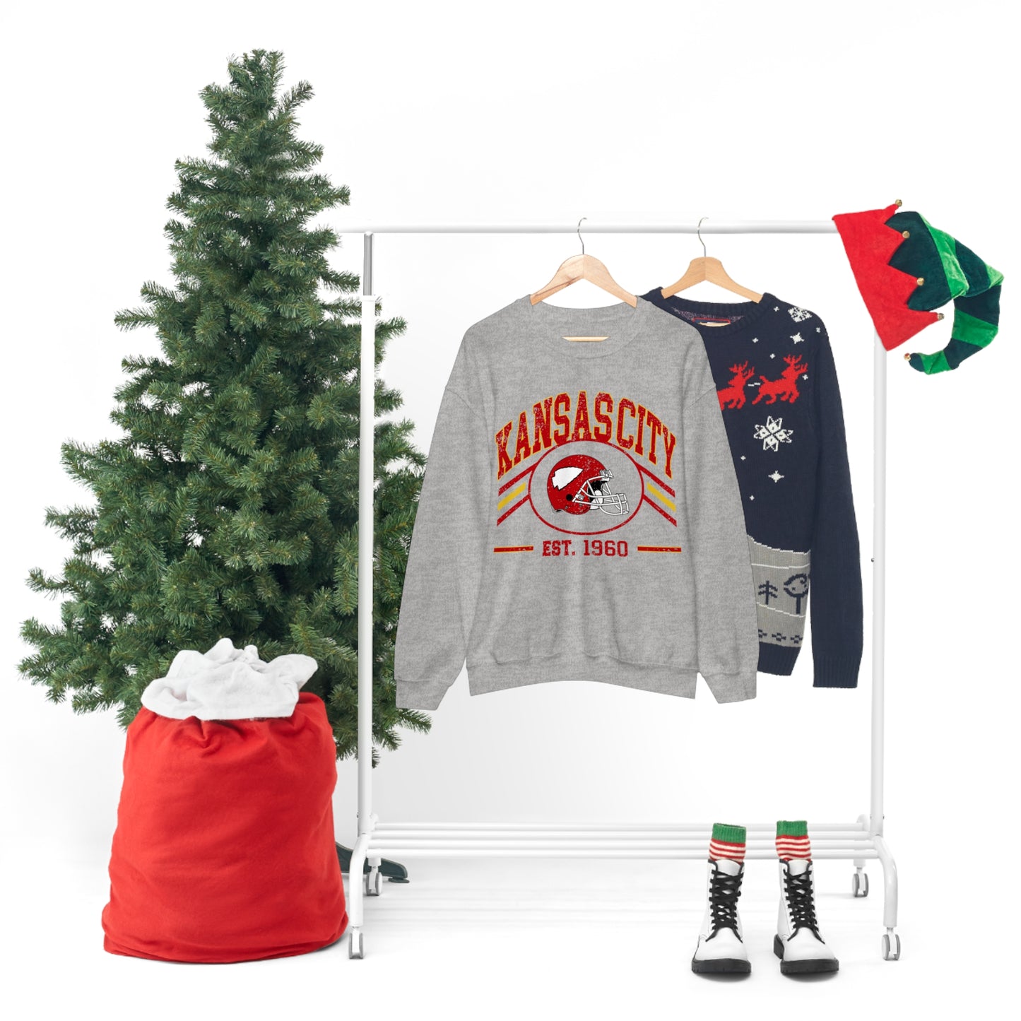 Kansas City Football Unisex Heavy Blend Crewneck Sweatshirt