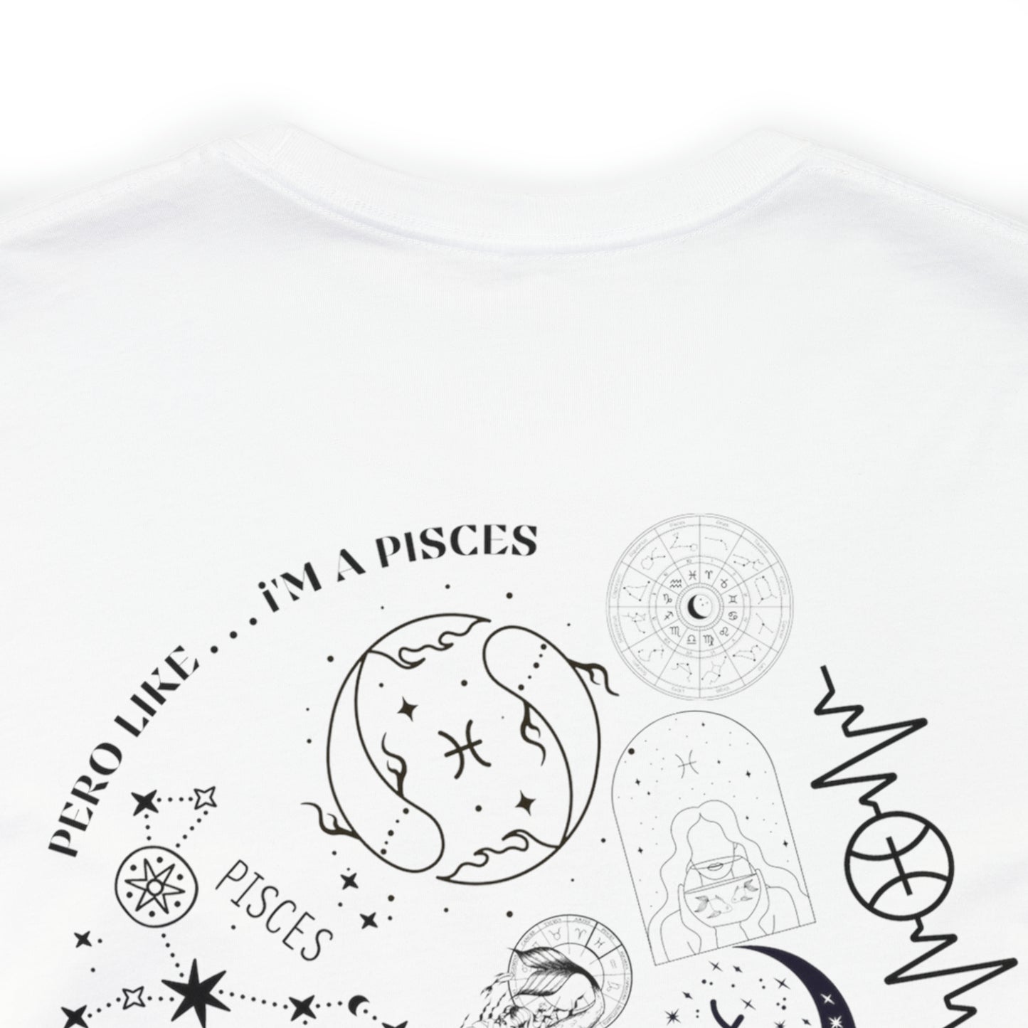Zodiac Pisces - Astrology Unisex Jersey Short Sleeve Tee Front/Back Print