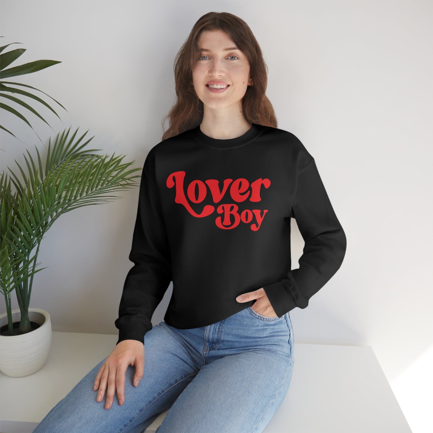 Lover Boy Valentines Day Unisex Heavy Blend Crewneck Sweatshirt