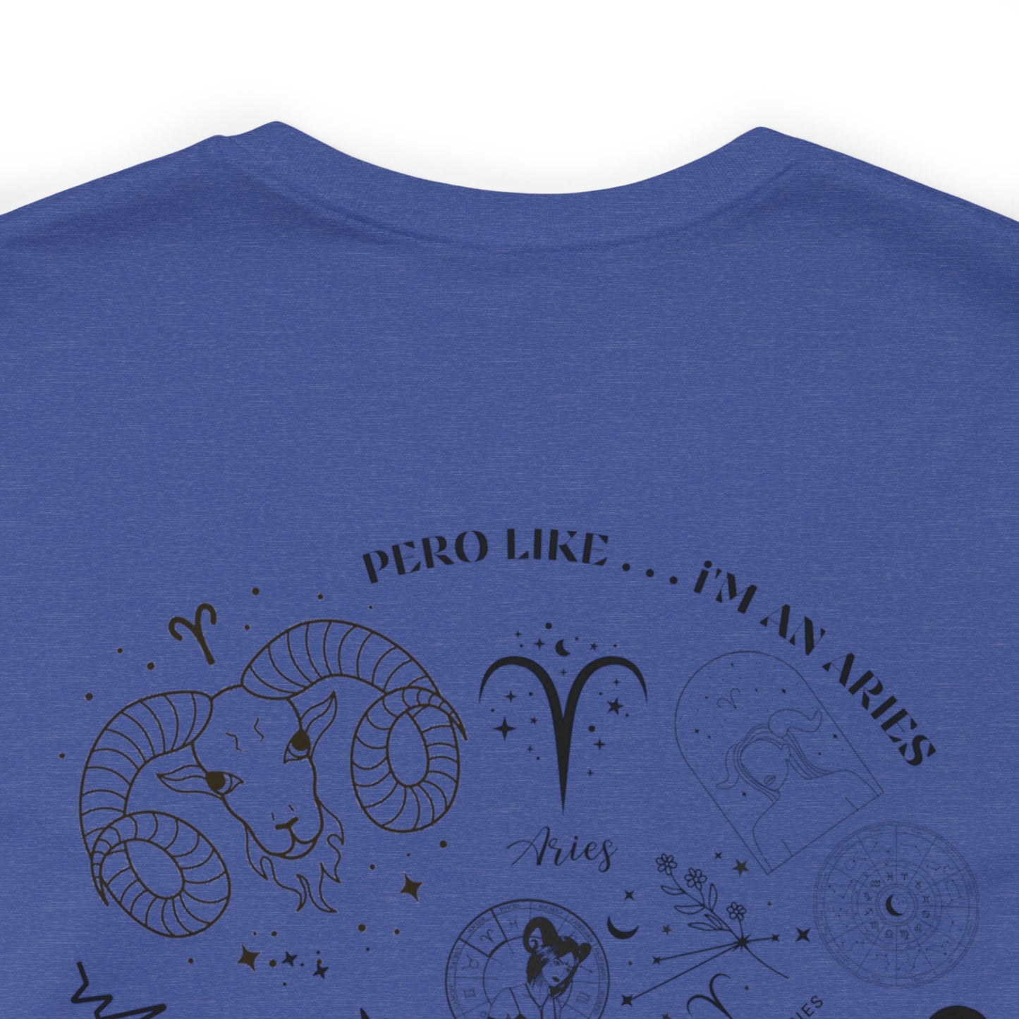 Zodiac Aries - Astrology Unisex Jersey Short Sleeve Tee Front/Back Print
