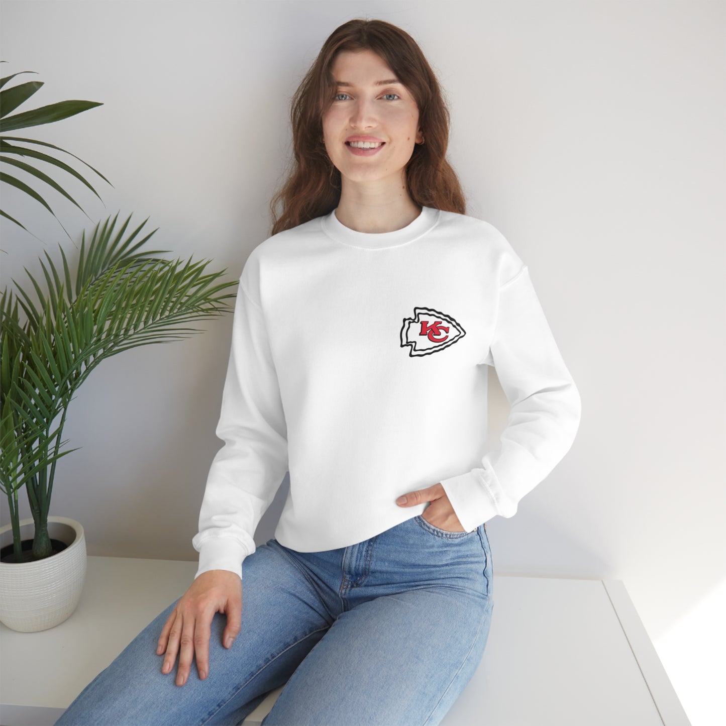 Kansas Mahomes Football Unisex Heavy Blend Crewneck Sweatshirt Front/Back Print