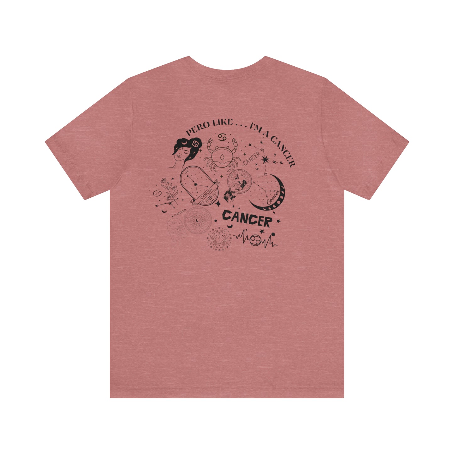 Zodiac Cancer - Astrology Unisex Jersey Short Sleeve Tee Front/Back Print