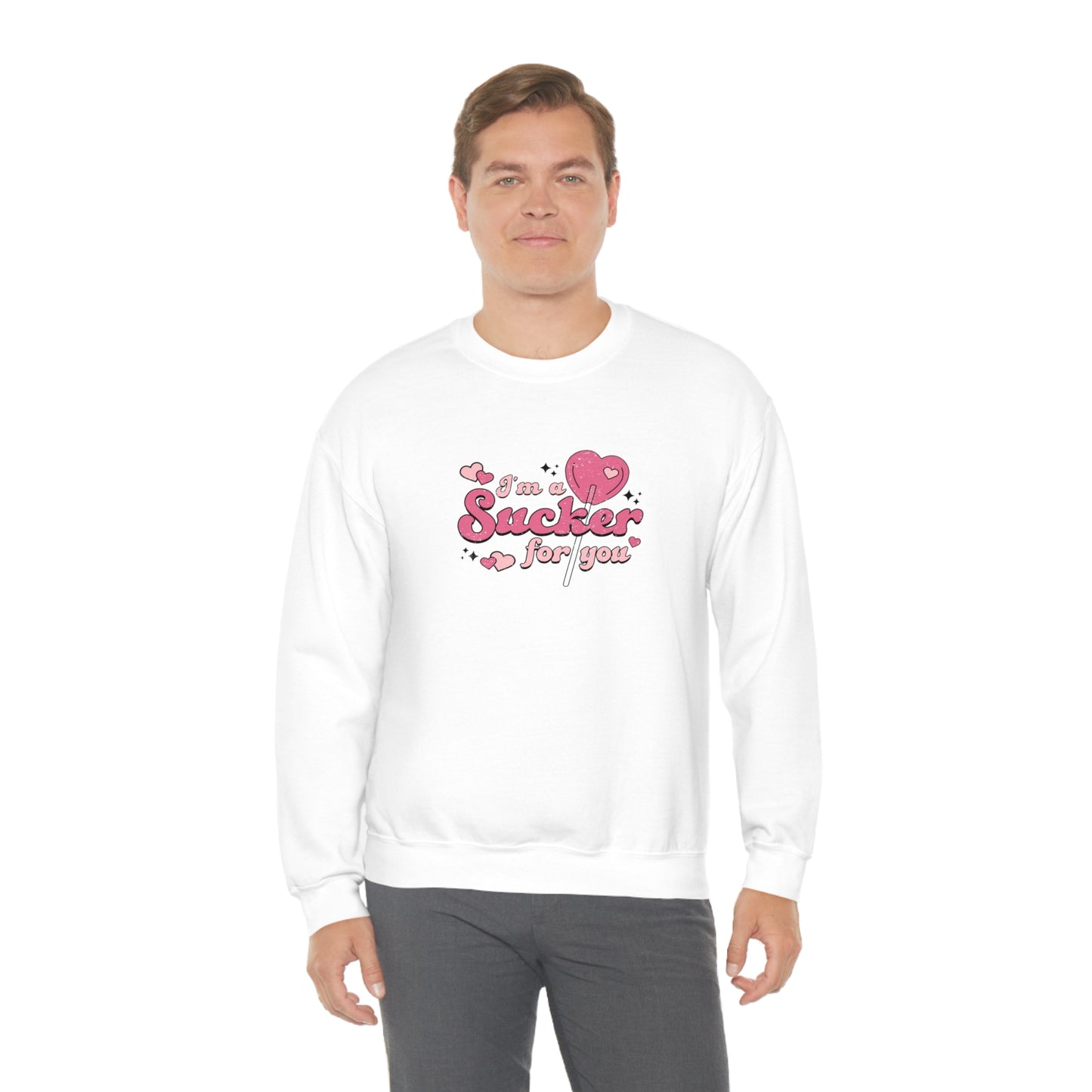 Sucker For You Valentines Day Unisex Heavy Blend Crewneck Sweatshirt