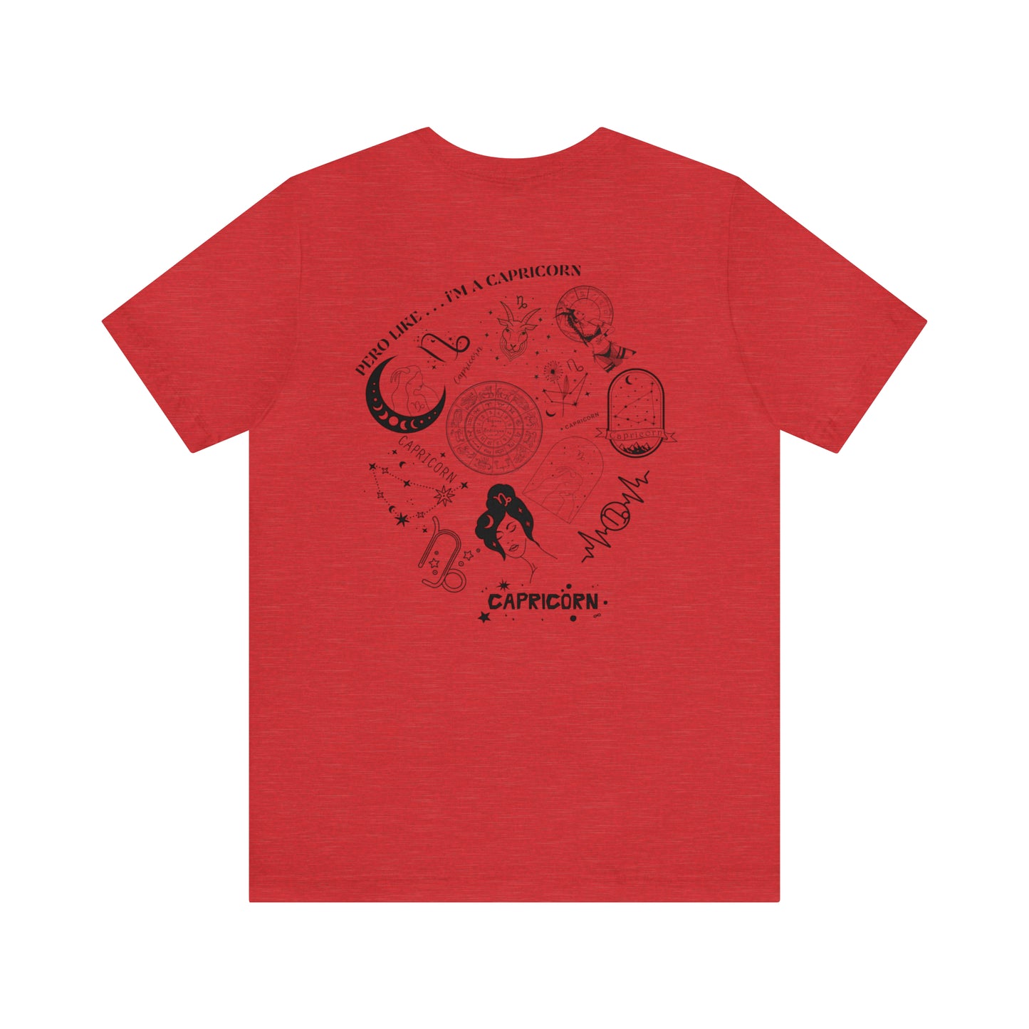 Zodiac Capricorn - Astrology Unisex Jersey Short Sleeve Tee Front/Back Print