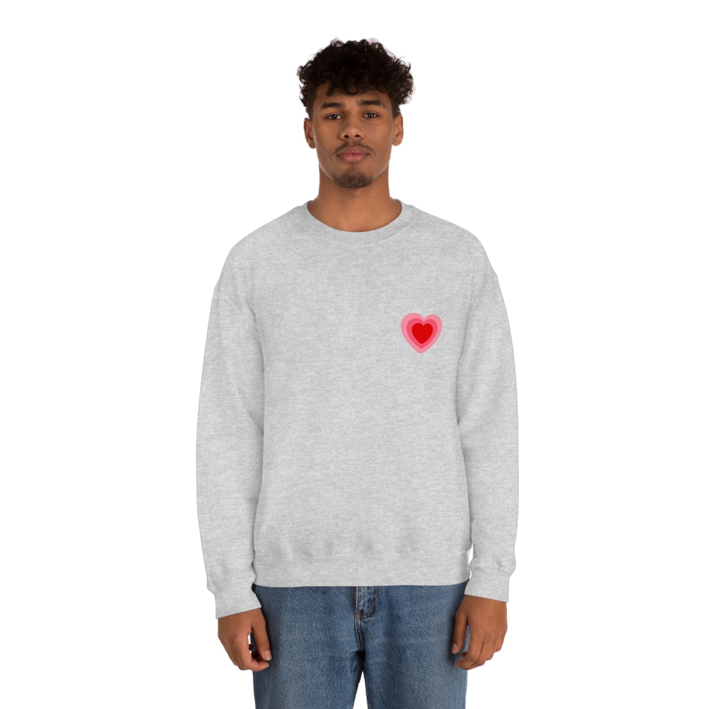 Heart Thick Thighs Love Vibes Valentines Day Unisex Heavy Blend Crewneck Sweatshirt Front/Back Print