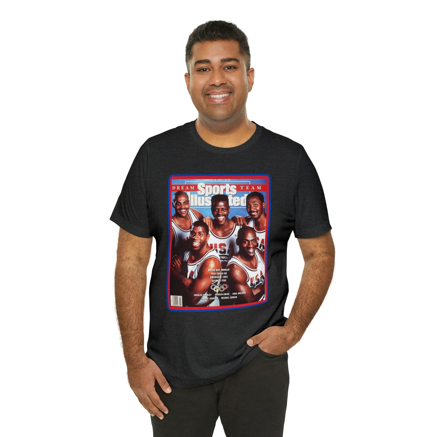 90s Throwback Dream Team Sports Illustrated Magazine Unisex Jersey Short Sleeve Tee