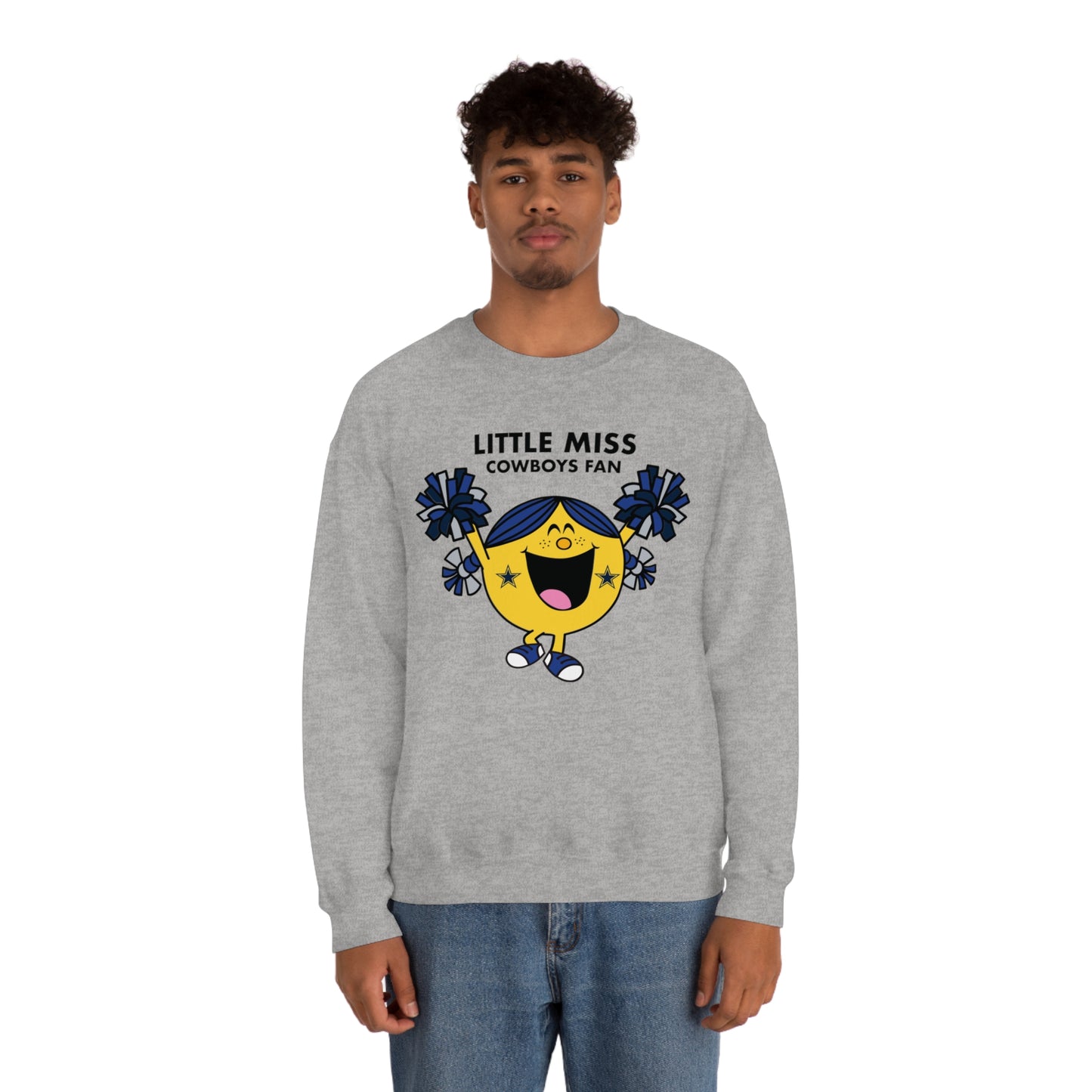 Little Miss Dallas Cowboys Unisex Heavy Blend Crewneck Sweatshirt