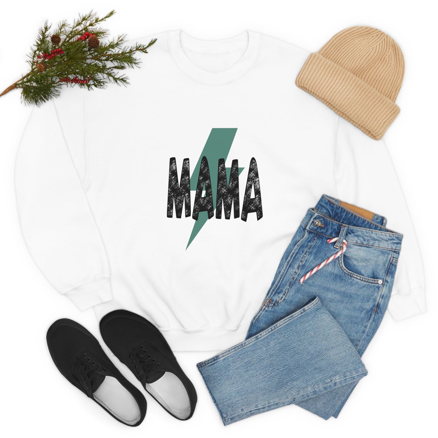 Mama Mommy & Me Matching Set Unisex DryBlend® Crewneck Sweatshirt