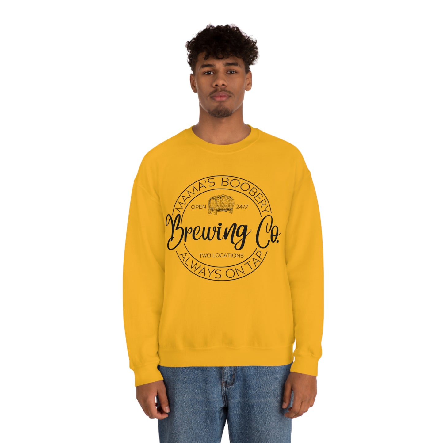 Moms Boobery Brewery Unisex DryBlend® Crewneck Sweatshirt